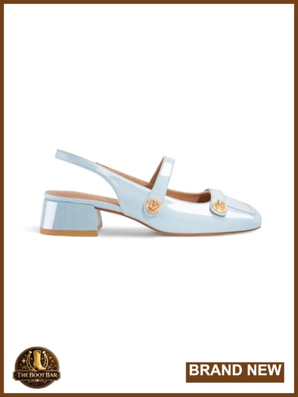 Slingback Mary Jane Heels Low Block Heel Closed Square Toe Pump Shoes